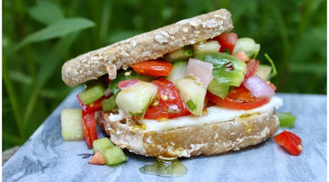 Greek Salad Sandwich on an English Muffin Recipe