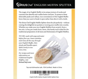 About the Sirius Chef English Muffin Splitter