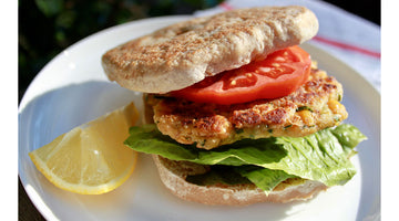 Chickpea Fritter Burger on a Sourdough English Muffin Recipe