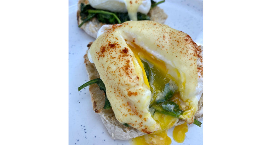 Vegetarian Eggs Benedict Florentine on an English Muffin Recipe