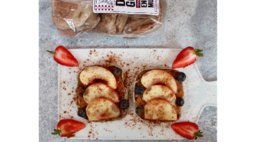 Almond Butter Toast with Sliced White Peaches Recipe