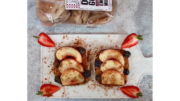 Almond Butter Toast with Sliced White Peaches Recipe