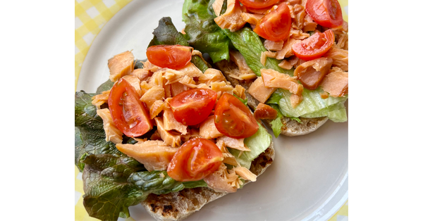 Fishwife Smoked Salmon Tartine on an English Muffin