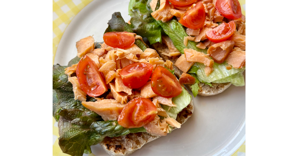 Fishwife Smoked Salmon Tartine on an English Muffin