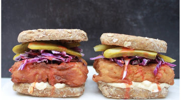 Fried Tofu Sandwich Recipe Superiority Burger on an English Muffin