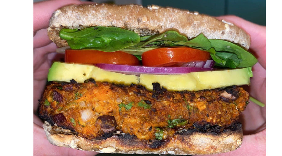 Black Bean and Sweet Potato Veggie Burger Recipe