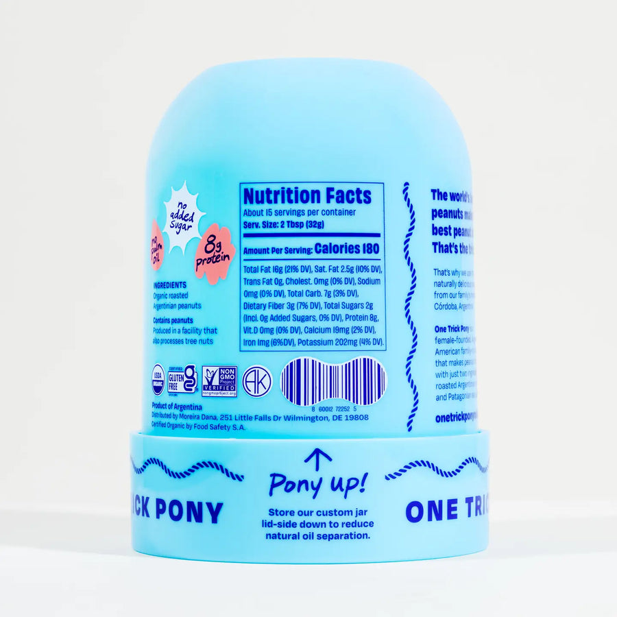 One Trick Pony Organic Unsalted Peanut Butter