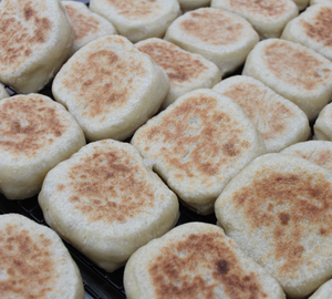 Vegan Sourdough Original White Dam Good English Muffins Cooling