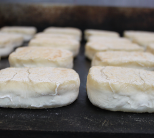 Original White English Muffins Griddling