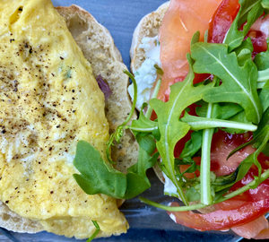 Smoked Salmon Toast on a Sourdough English Muffin